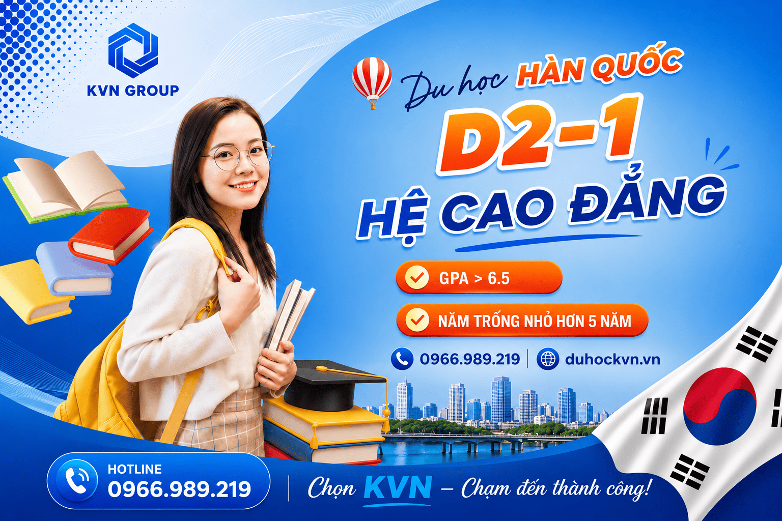 Du học hệ cao đẳng Visa D2-1