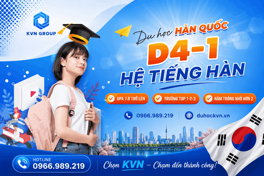 Du học Hàn Quốc hệ tiếng Hàn Visa D4-1
