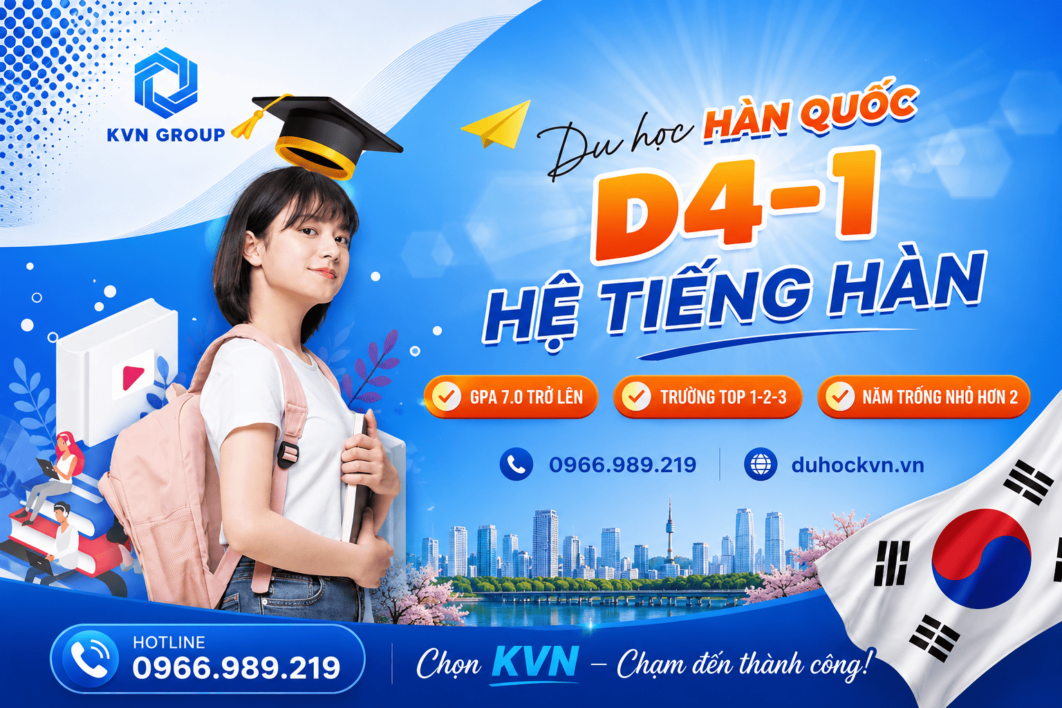 Du học Hàn Quốc hệ tiếng Hàn Visa D4-1