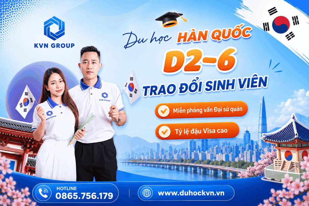 Du học Hàn Quốc hệ trao đổi sinh viên D2-6