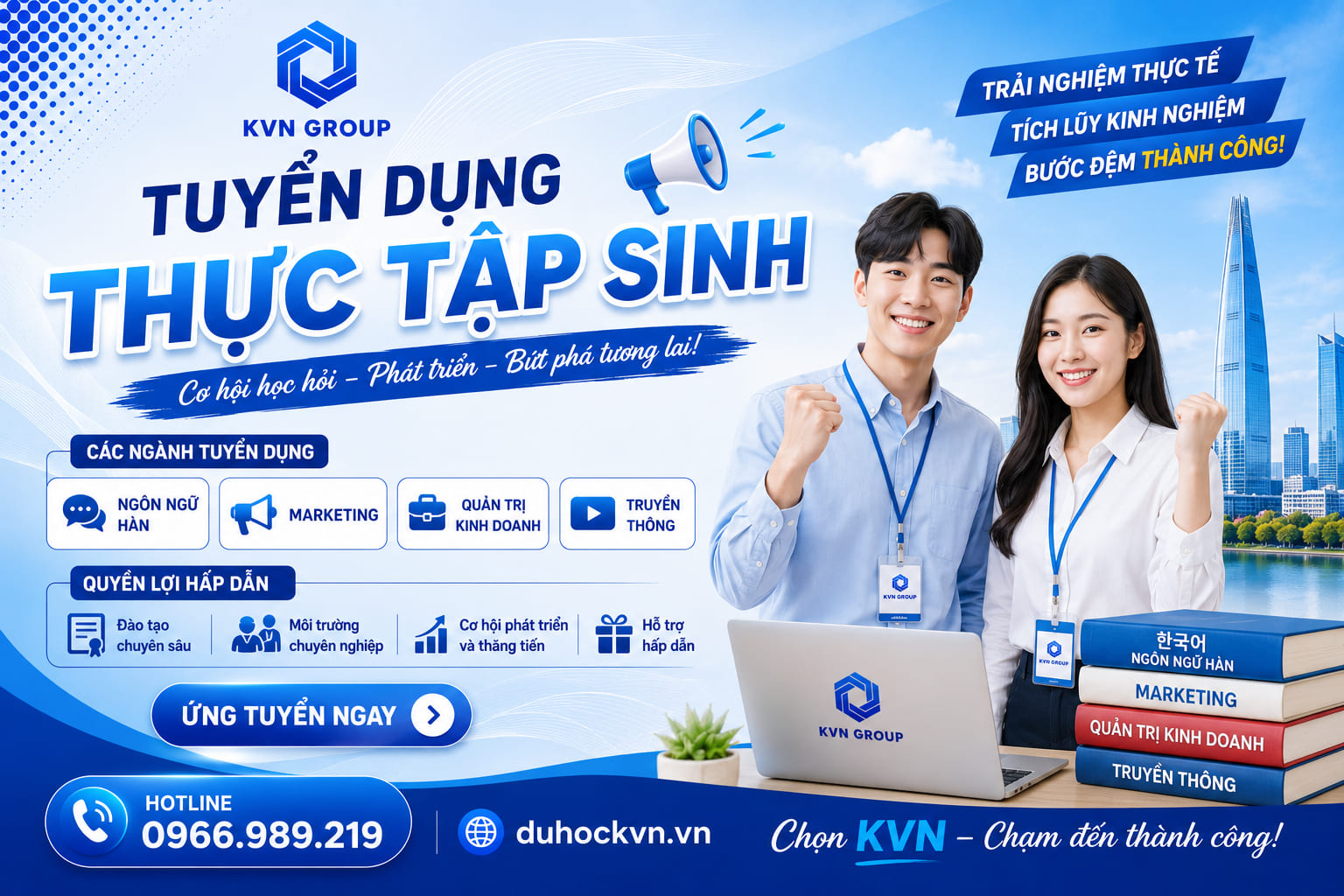 Tuyển dụng thực tập sinh tiếng Hàn